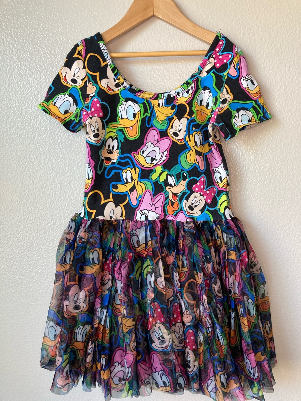 Wild Rich Kids Disney dress mesh skirted bodysuit Minnie Mickey Mouse sz 13/14